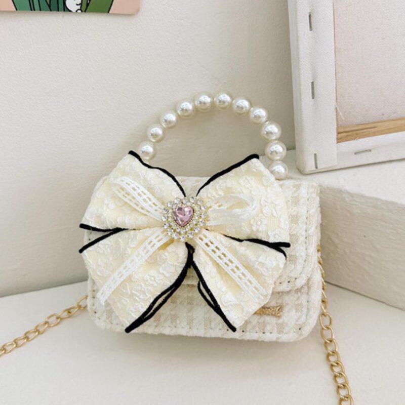 Детска официална чанта от букле "Bow" - Image 2