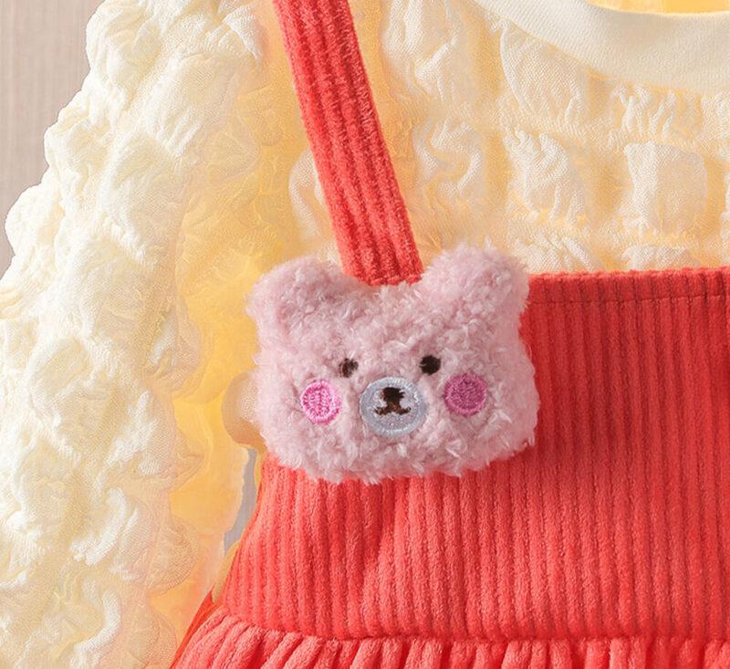 Детска рокля с тиранти "Teddy bear" - Image 3