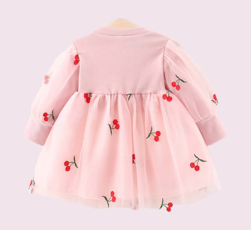 Детска рокля с тюл "cherry" - Image 2